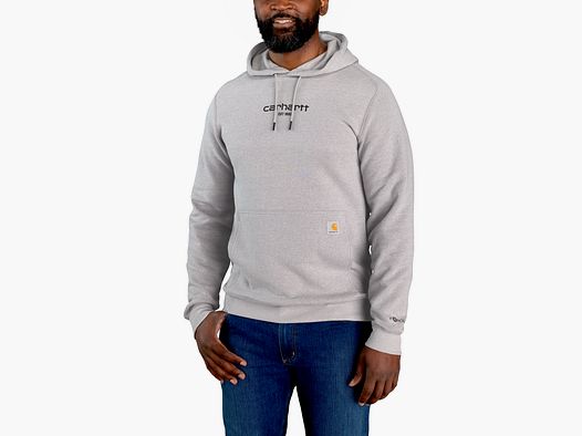 Carhartt Logo Grafisch Sweatshirt, Heren, Asphalt Heather, XL