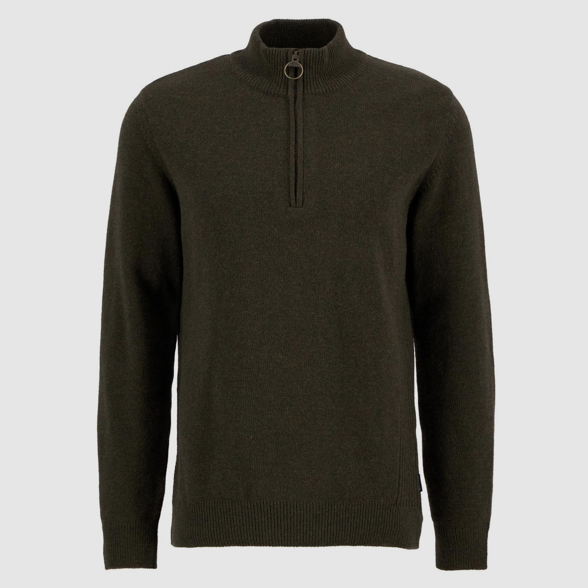 BARBOUR Holden Half Zip Sweater Olive Marl