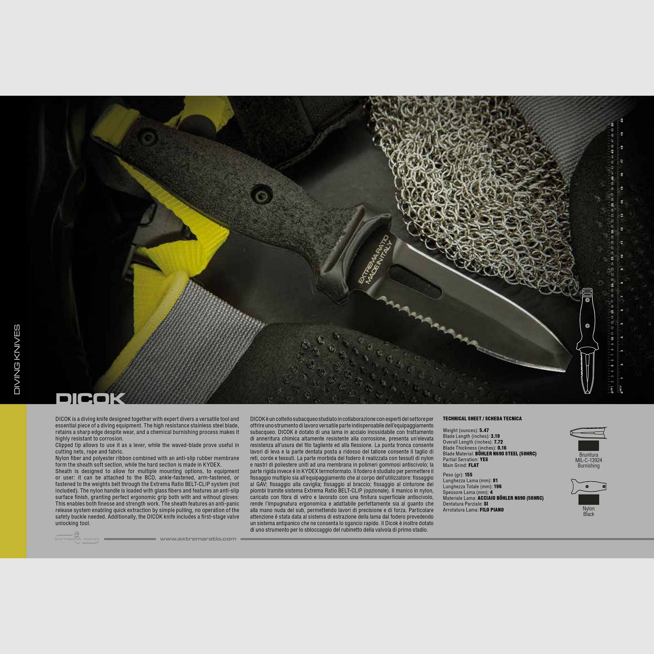 EXTREMA RATIO LAME FIXE – COUTEAUX SOUS-MARINS, image 2 sur 3