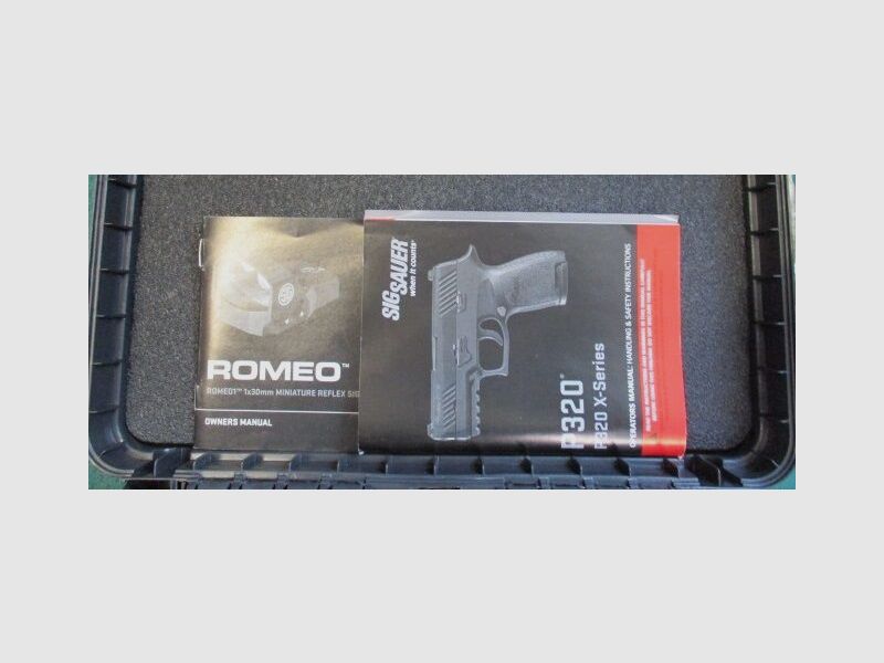 Pistole SIG Sauer P320 X-Five mit Wechselsystem mit Romeo Holosight und Zu. P320