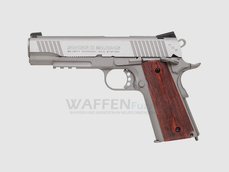 Swiss Arms P1911 vernickelt Vollmetall Blow Back Kaliber 4,5 mm BB