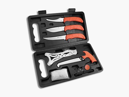 Messer Jaeger Pak Skinner- Filetier- Ausbein-Messer Säge Handschuhe