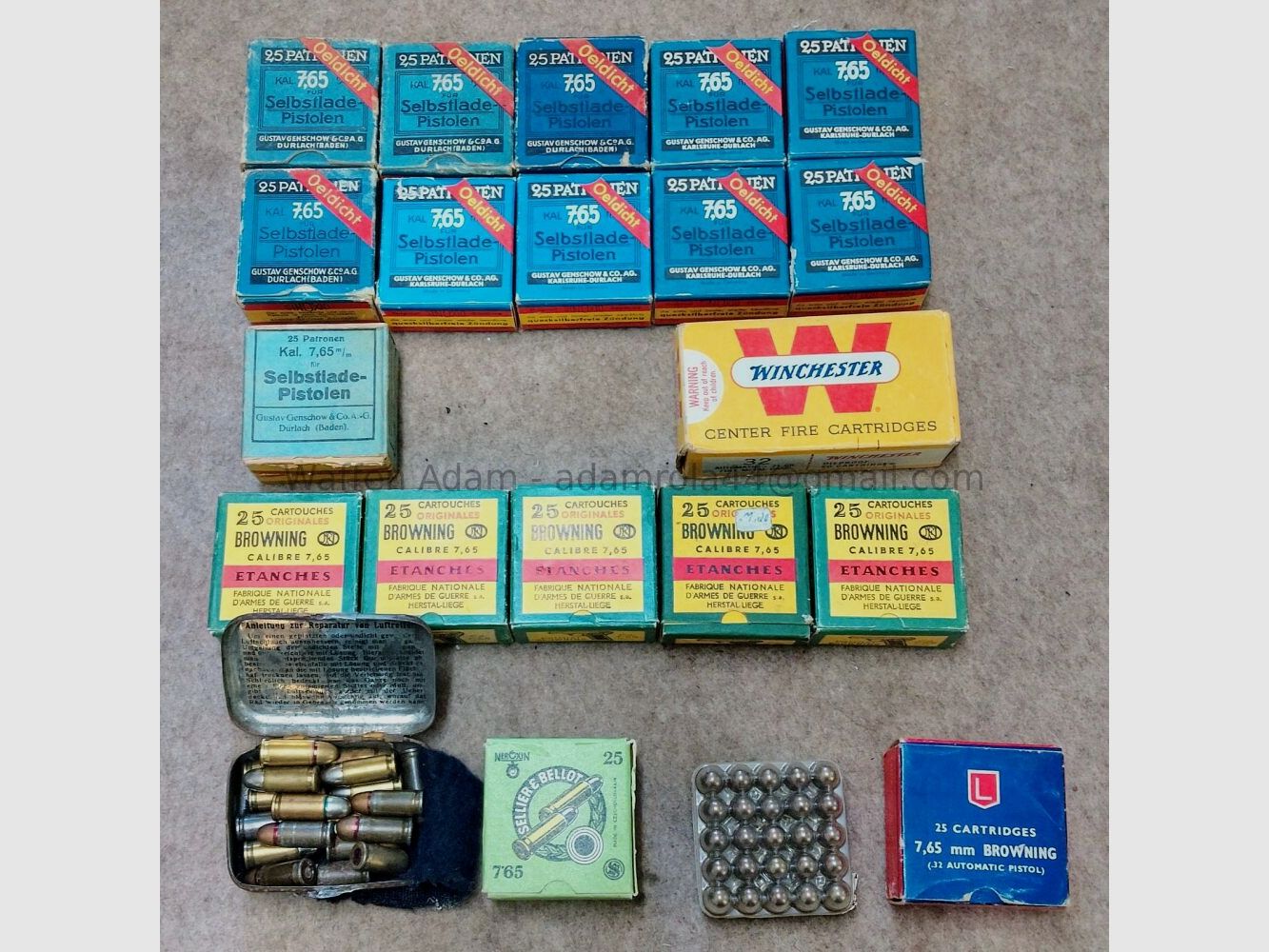 DWM FN Winchester etc. Ammunition collection various manufacturers