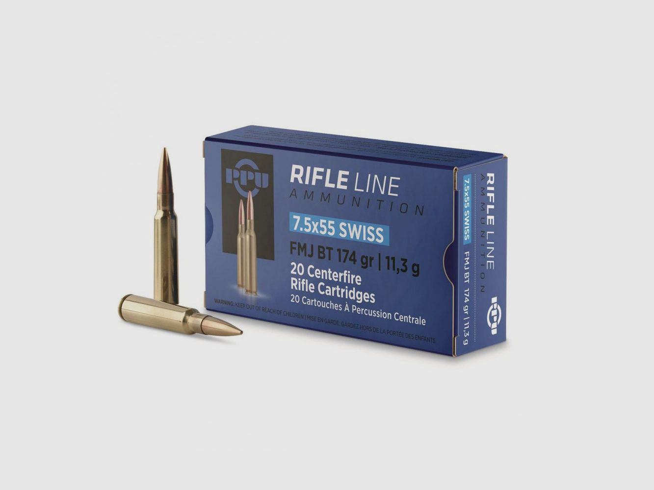 7,5×55 Swiss PPU 174grs FMJ