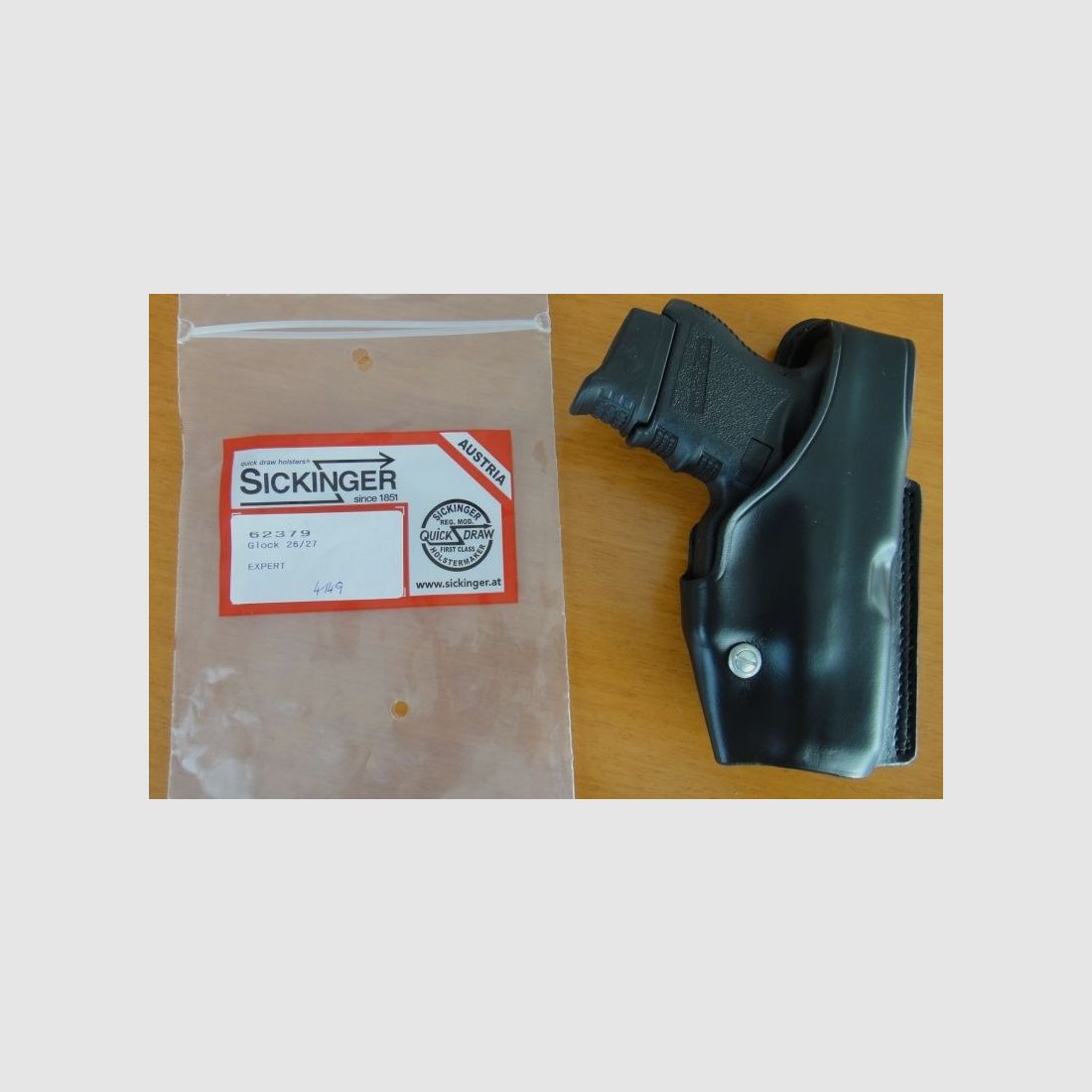 Sickinger Sickinger Holster EXPERT noir pour pistolet SL Glock 26/27