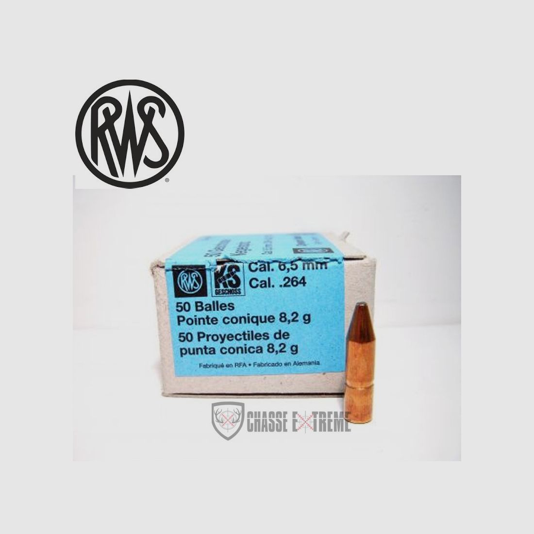 50 Kogels RWS kal. 6,5mm 127gr KS, afbeelding 1 van 3