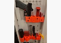 Organisateur de coffre-fort d'armes universel avec support de verrou AR 15, magnétique et antidérapant