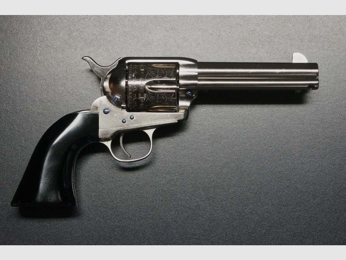 Uberti 1873 0410 vernickelt Gravur, Bild 1 von 6