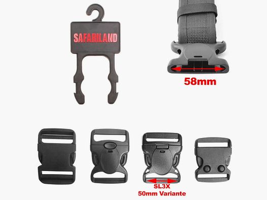 Safariland Safariland Crochet de ceinture pour boucles de ceinture standard 50 mm