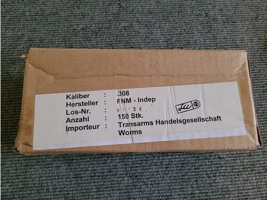 600 Schuss VM FMJ .308 Win. 7,62x51 NATO von FNM