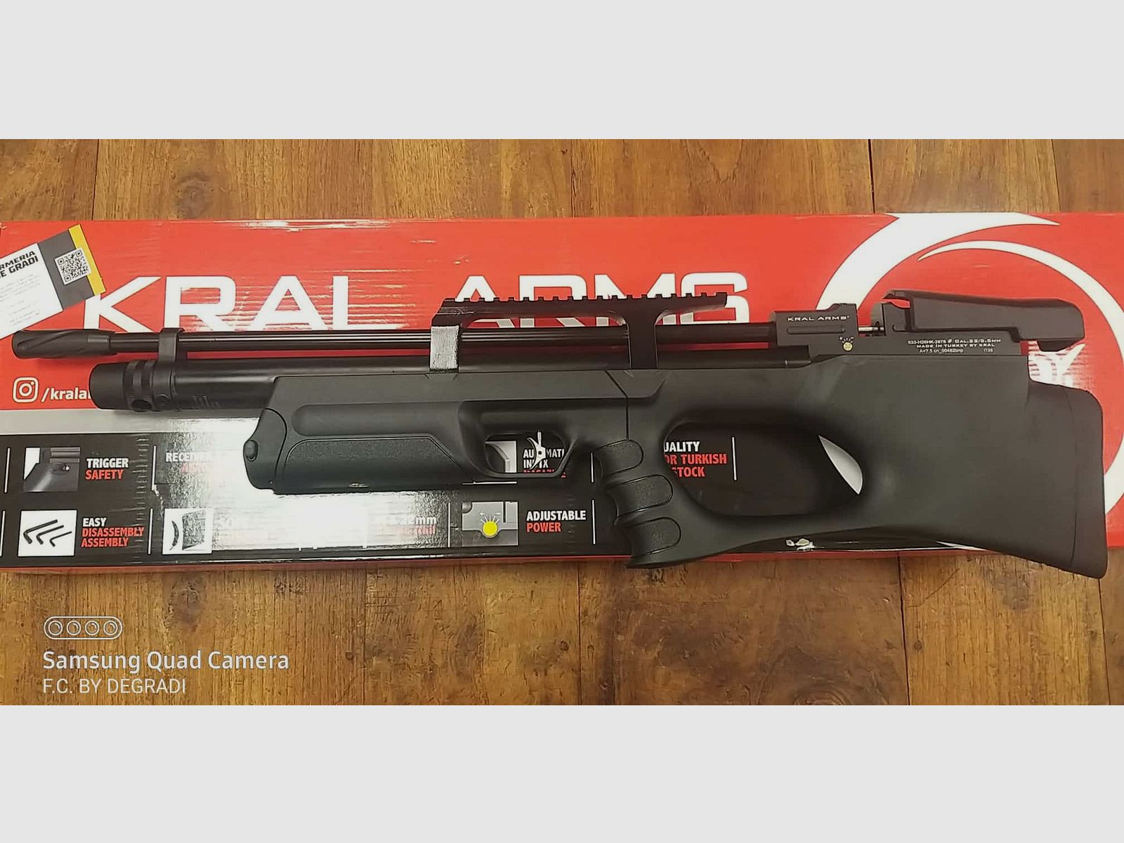 CARABINA KRAL ARMS PUNCHER BREAKER SYNTHETIC PCP CAL.5.5MM, immagine 5 di 5