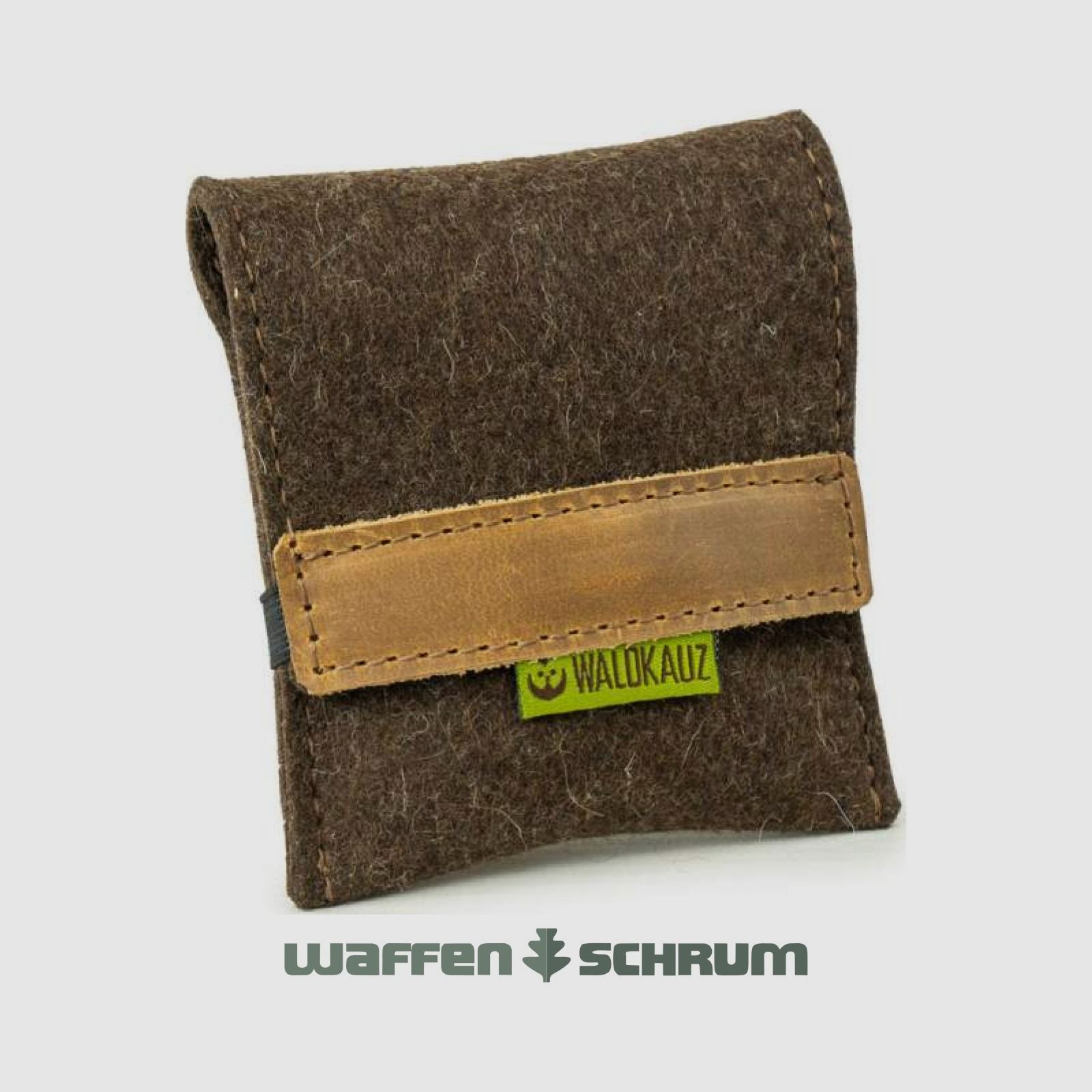 Waldkauz Batterieetui Saftladen L Wollfilz, braun