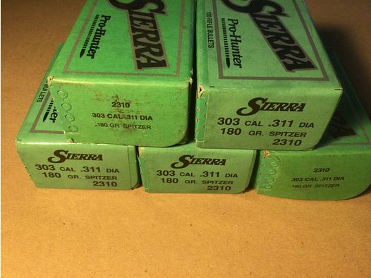 500 Geschosse Sierra, 303 Cal .311 DIA, 180gr, Spitzer