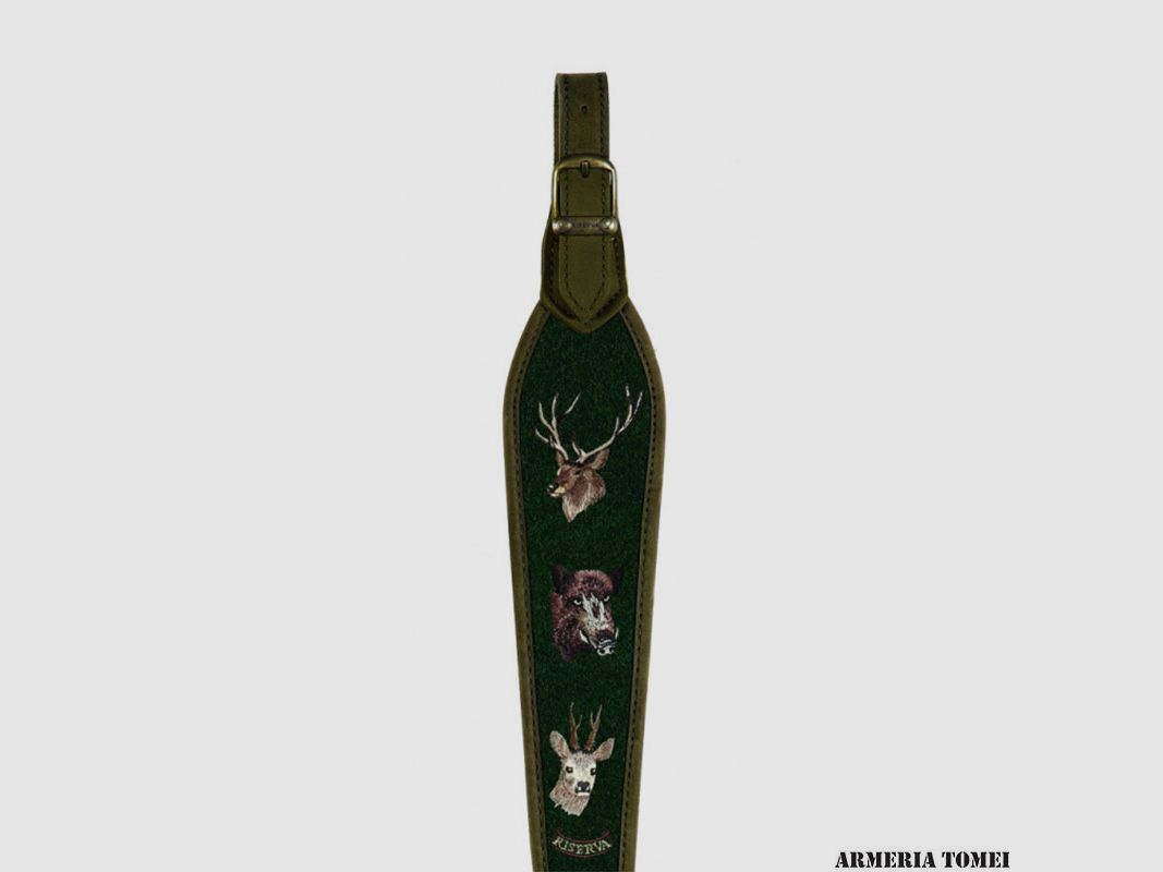 RISERVA – VERSTELLBARE TRAGEGURT FÜR BÜCHSE „HIRSCH, SCHWARZWILD, REH“, Bild 1 von 2
