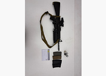 Evolution Airsoft M4 S-AEG US Marine Style met functionele M203 granaatwerper – incl. 2× 40 mm granaten