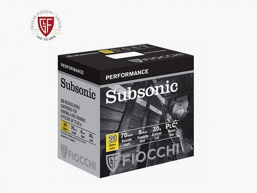 FIOCCHI suppressed cartridges cal.20 gr.30 pb.7.5
