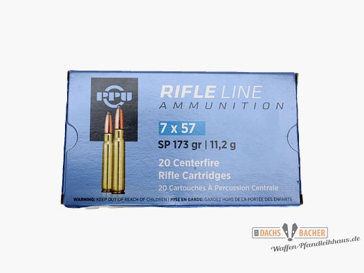 PPU Privi Partizan 7,5x57 11,2g/173gr SP Teilmantel 20 Schuß