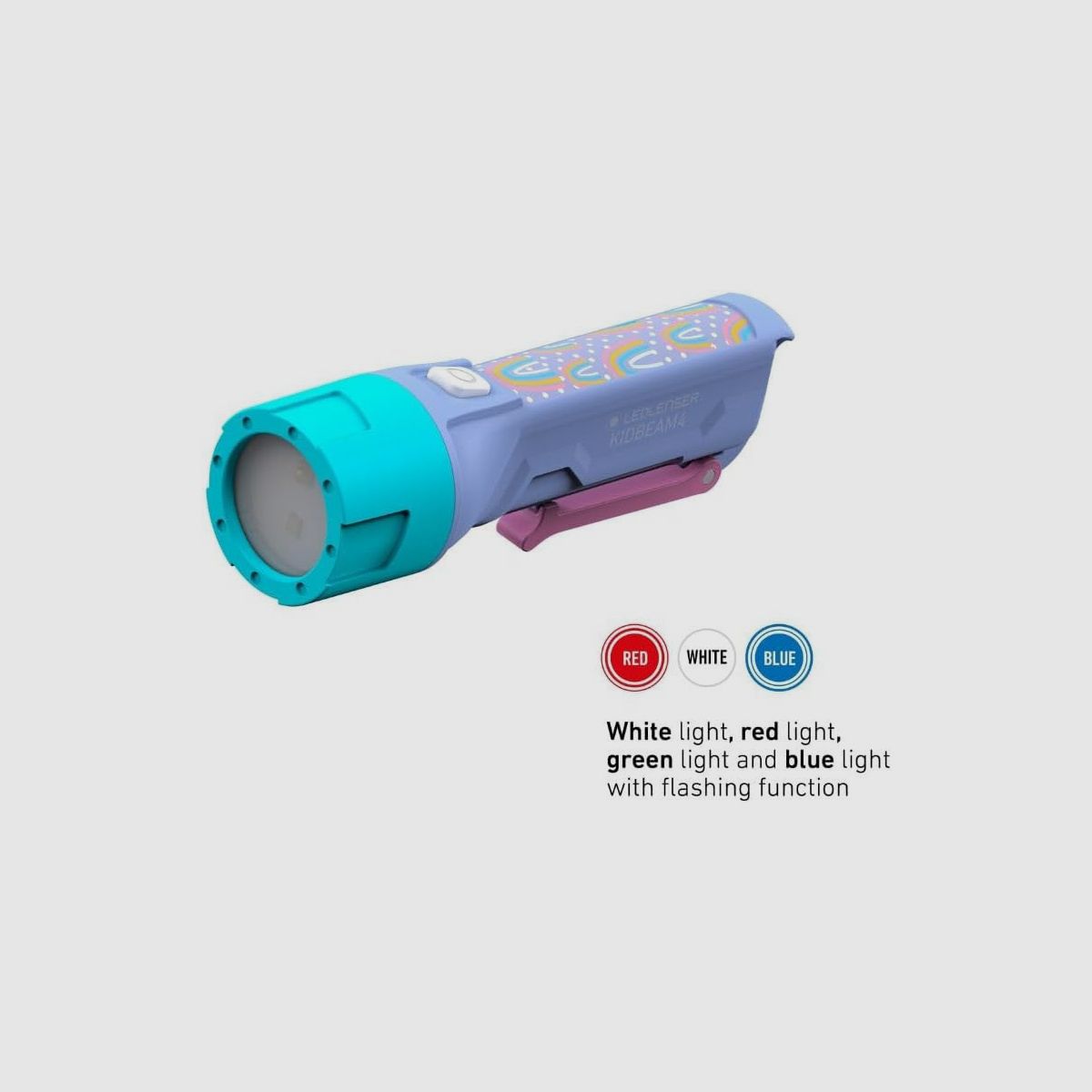 KIDBEAM 4 Kinder Taschenlampe Purple