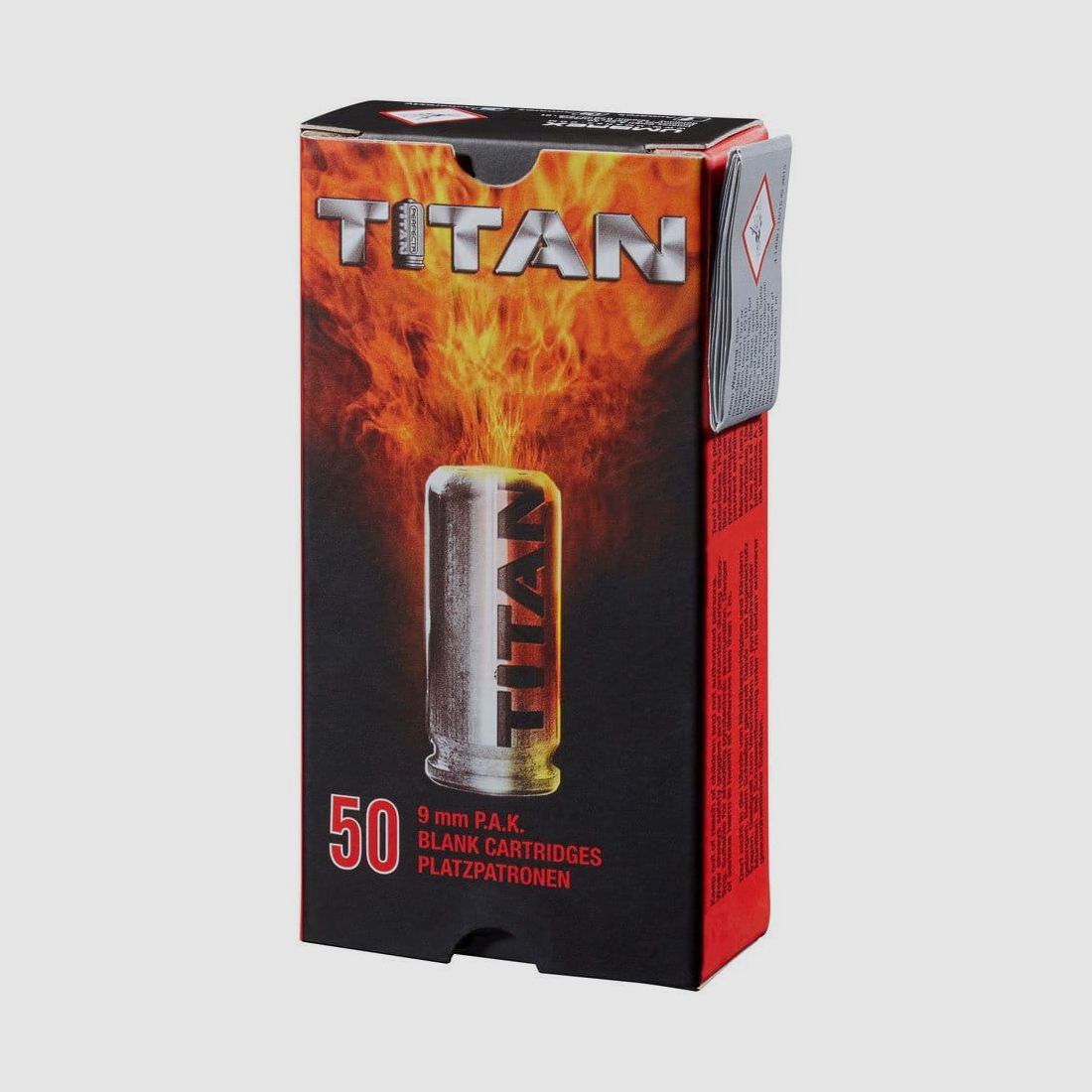 Perfecta Titan 9 mm P.A.K. knalpatronen - 50 st.