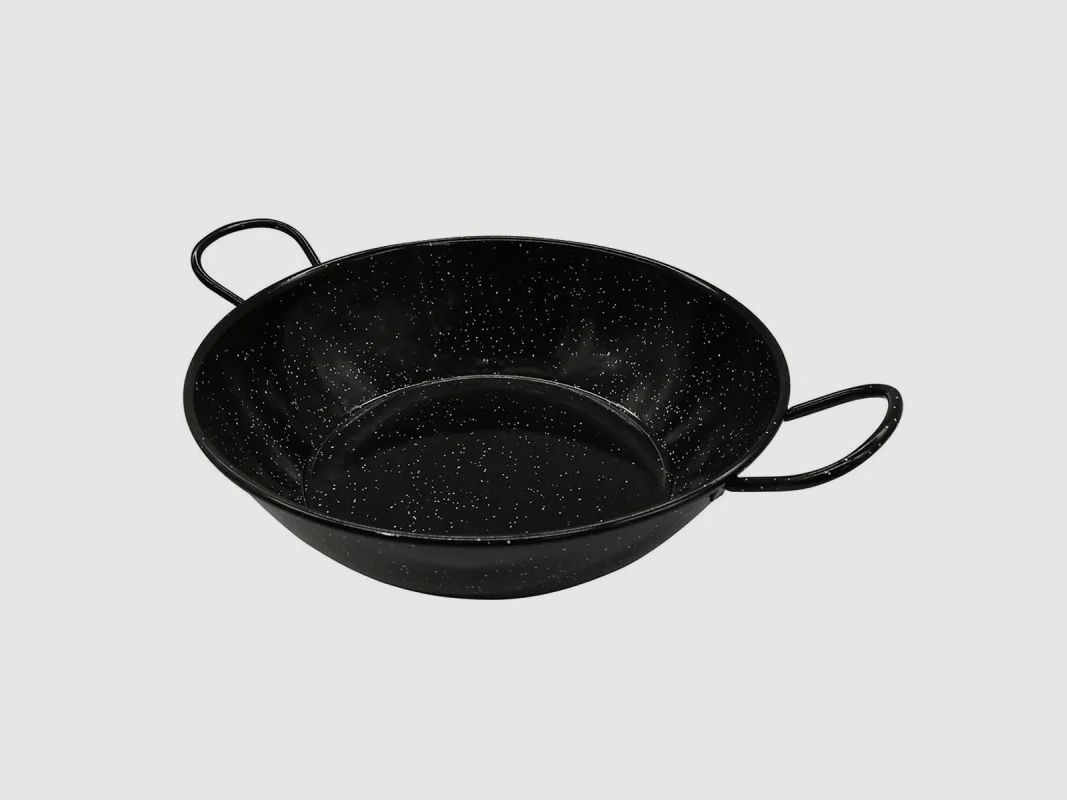 Enamelled deep frying pan with laminated steel handles Ø36cm, image 1 of 6