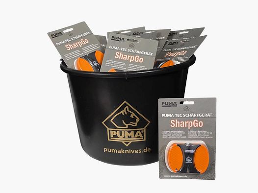 PUMA SET Secchio + 40 Affilatori per coltelli SharpGo