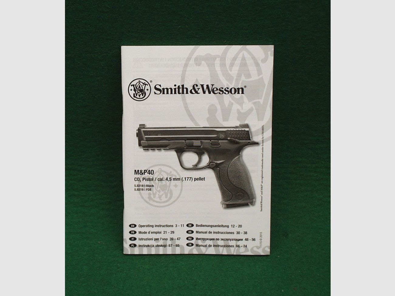 Umarex Smith&Wesson M&P 40, FDE, CO2 Pistool, afbeelding 3 van 4