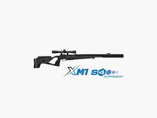 STOEGER AIRGUNS PCP XM1, S4 SCHALLDÄMPFER KOMBO 35 JOULE 4,5MM DIABOLO/.177 + PUMPE