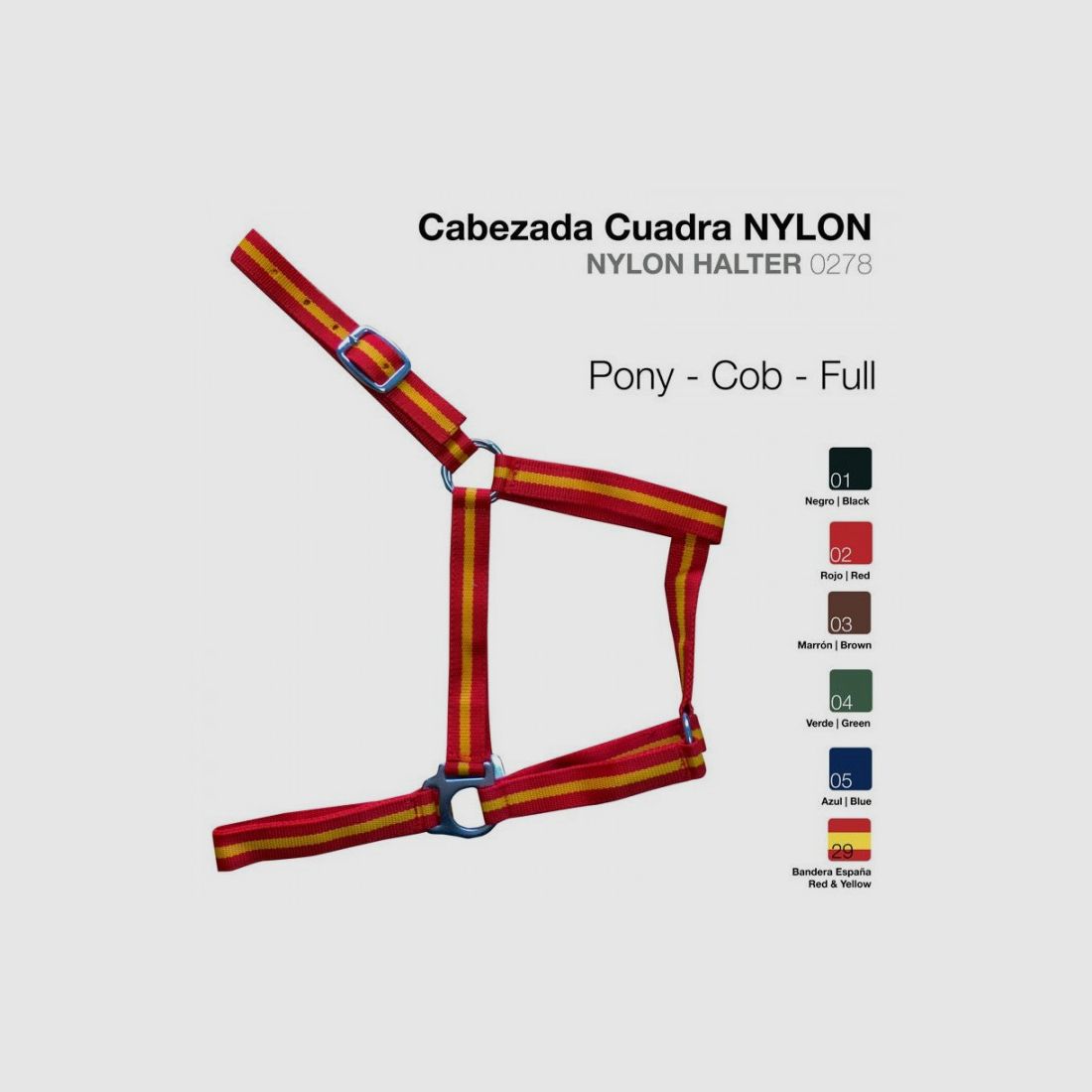 Nylon halster 0278 Pony Spanje, afbeelding 1 van 2