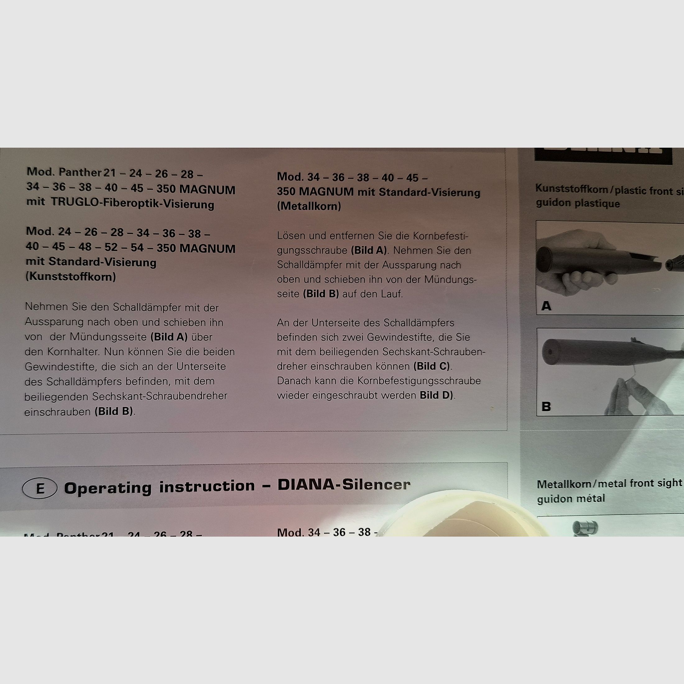 Diana silenciador Cal. 4,5 - 5,5 mm