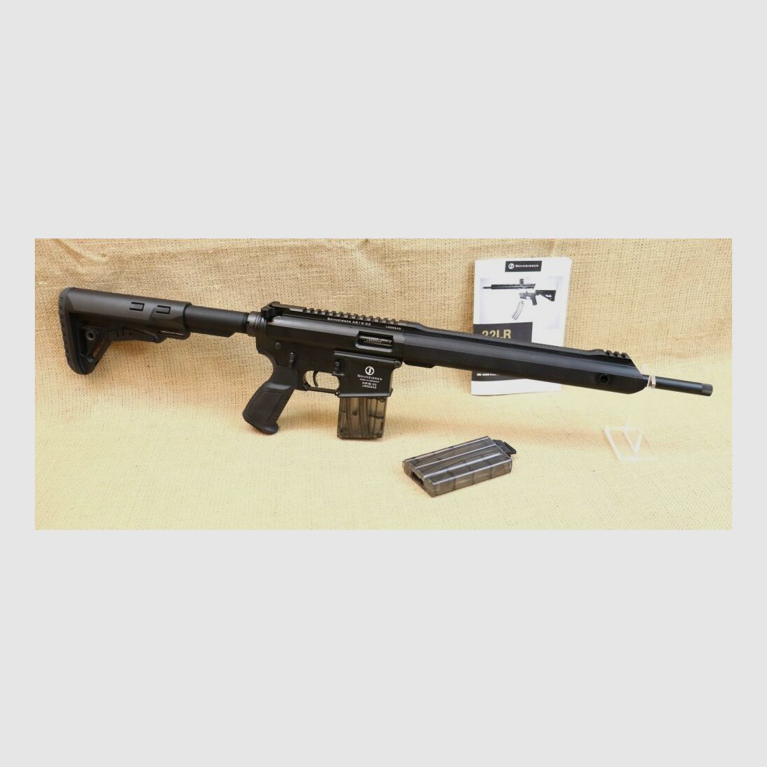 Fusil semi-automatique, Schmeisser AR15 Sport - y compris le chargeur de rechange .22lr