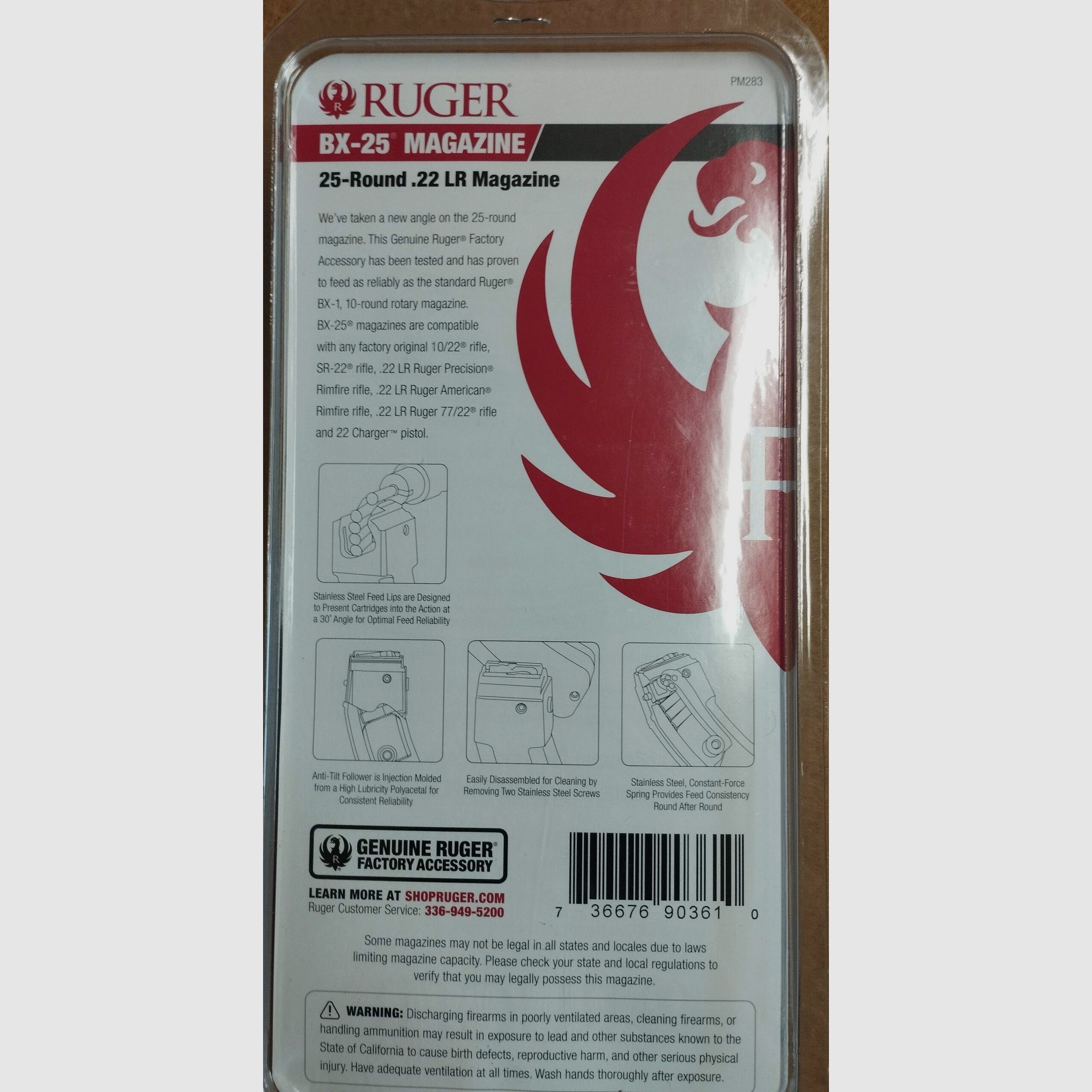 RUGER Magazin für RUGER Americanfire 25 Schuss cal.22.l.r., Bild 2 von 7