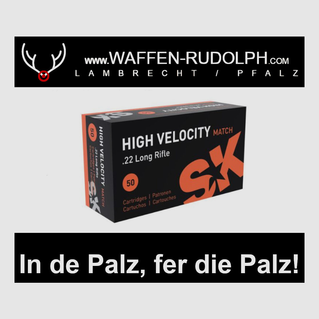 SK High Velocity Match .22 lr. VPE: 50 strzałów *Wymagane EWB