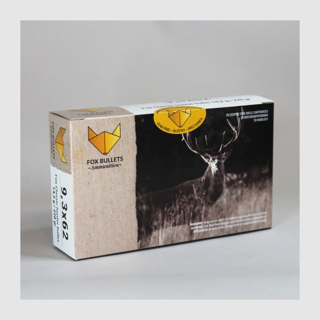 Fox Bullets Classic Hunter 9,3x62 220g bleifreir / 14,2g bleifrei 20 Patronen