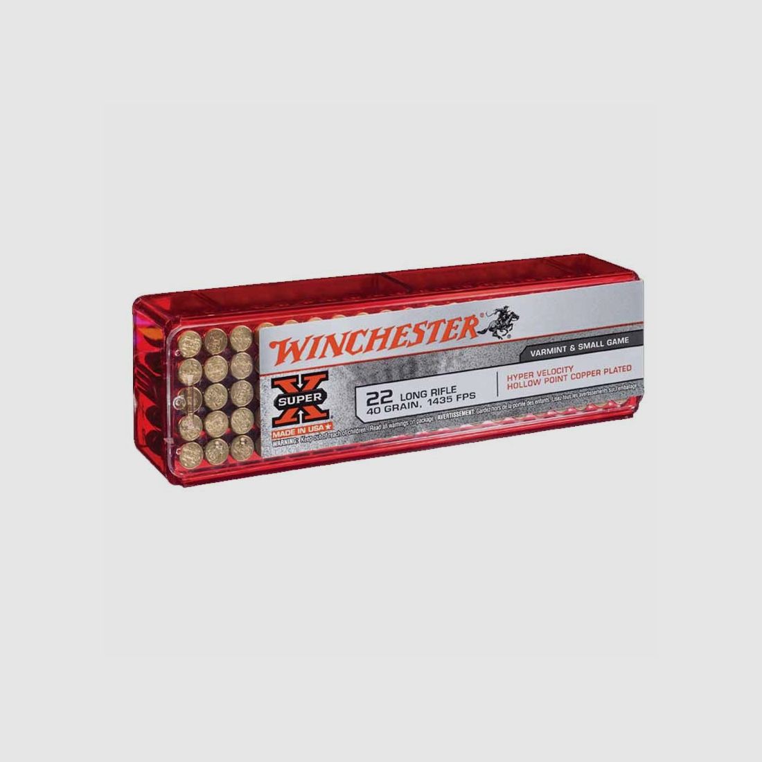 Winchester 22LR Super X Power Point 40 Gr - 100 balas, imagen 2 de 2