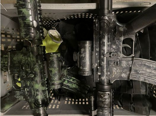 M4 AEG Softair 0.5J GSG Sport-Serie dżunglowa zieleń kamuflaż Komplettset