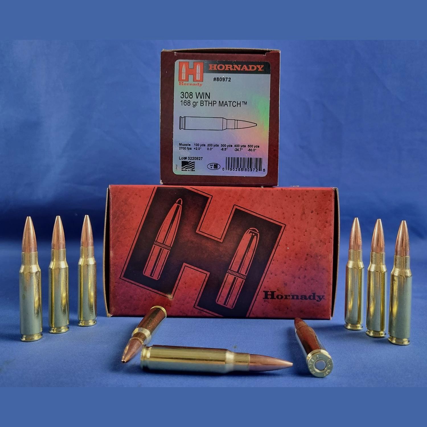 HORNADY 308Win BTHP Match 168grs 10,9g
