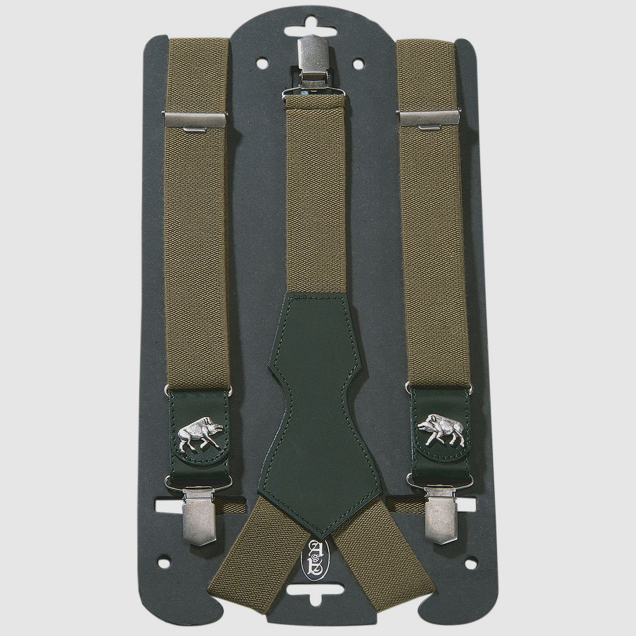 AKAH suspenders with pig and fastening clips