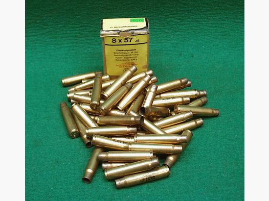 73 bossoli 8x57 IS Berdan, usati