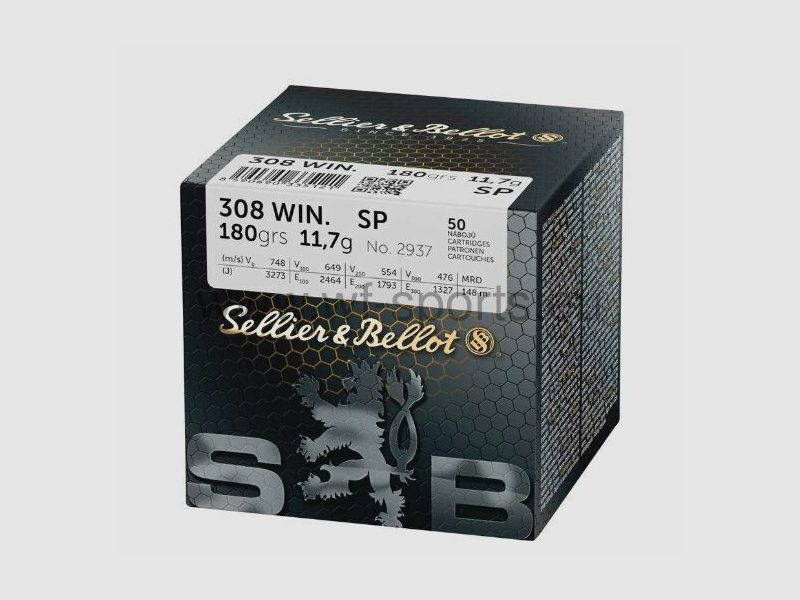 Sellier & Bellot 11.7g/180grs partial jacket