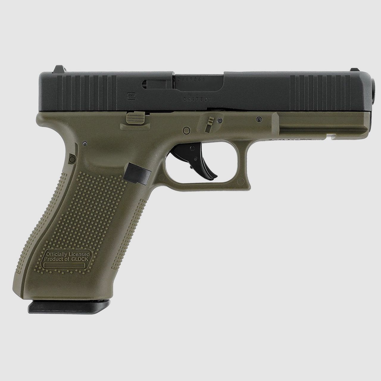 CO2 Pistole Glock 17 Gen5 Battlefield Green Blow Back Metallschlitten Kaliber 4,5 mm BB (P18)