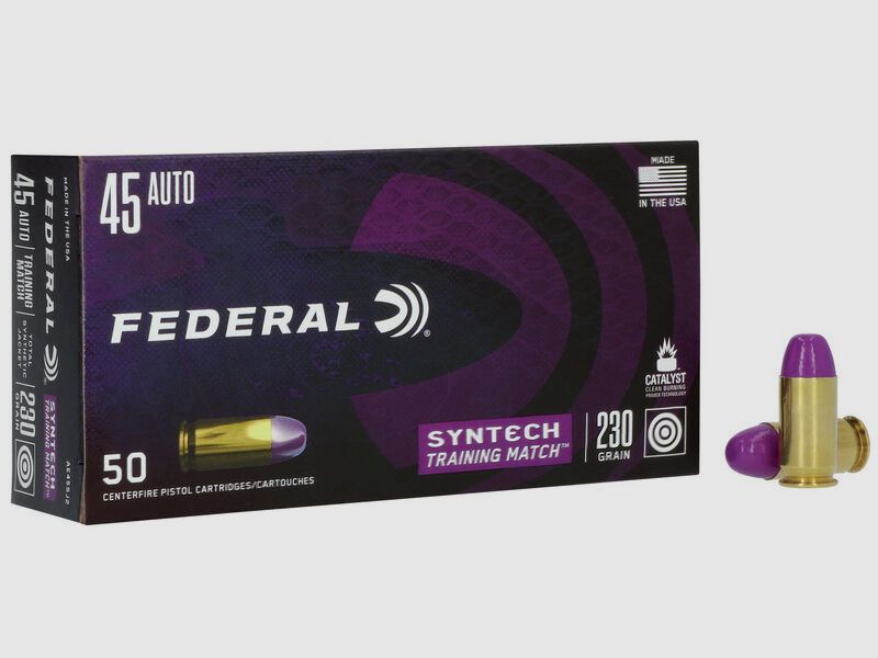 Federal Syntech Training Match .45 ACP 230GR SJFN 50 cartouches