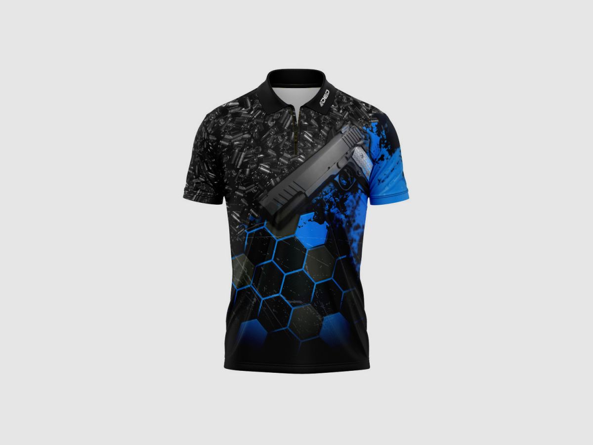 DED 1911 Competition Blau T-Shirt, Größe: 7XL, Benutzerdefinierter Name: Kein Name, Kleidungstyp: Regulär (Herren), Bild 1 von 3
