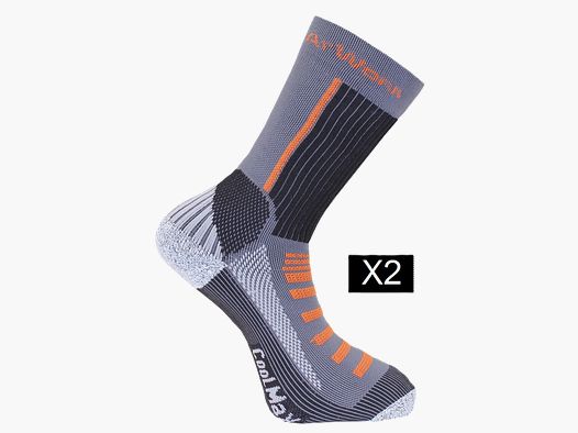 AtWork Tennis Socks Coolmax 2-Pack Size
