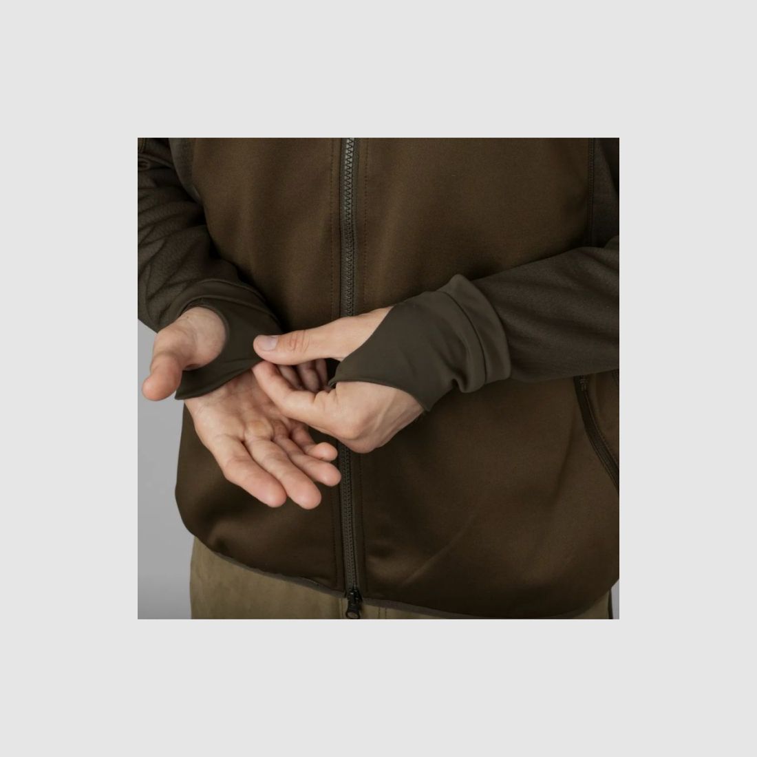 Härkila H-Fleece Kurtka Scandinavian | zielony wierzba/ciemny brąz, zdjęcie 7 z 12
