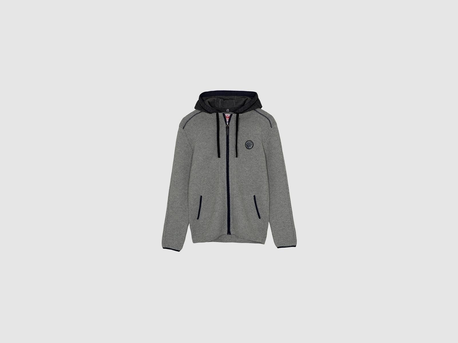SPIETH & WENSKY Echo-Strickjacke Herren Hellgrau