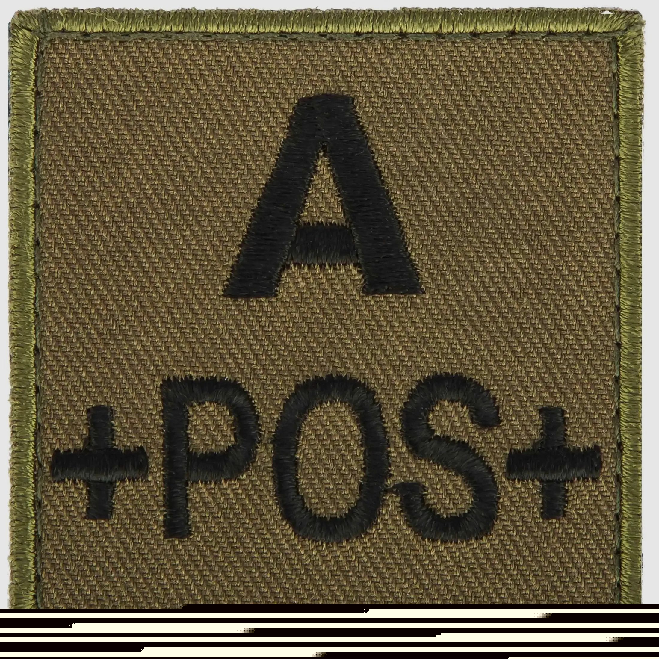 A10 Equipment A10 Equipment Blutgruppenpatch Blutgruppe A pos - Grün