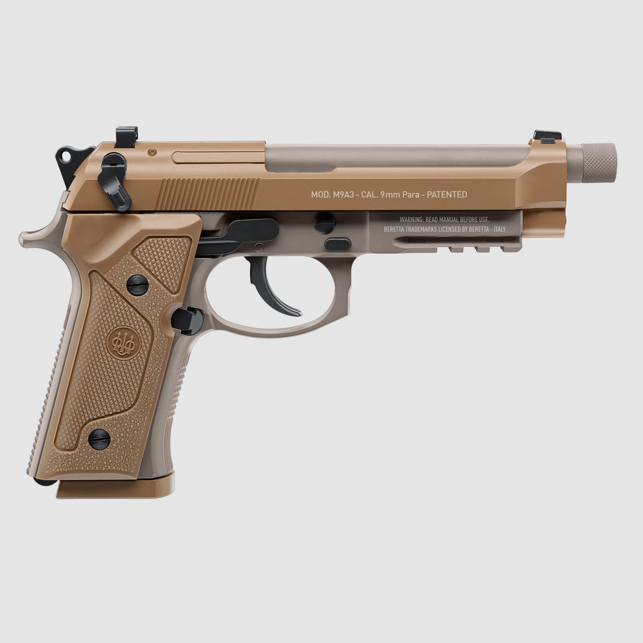 CO2 Pistole Beretta  M9A3 FDE flat dark earth Blowback Kaliber 4,5 mm BB (P18)