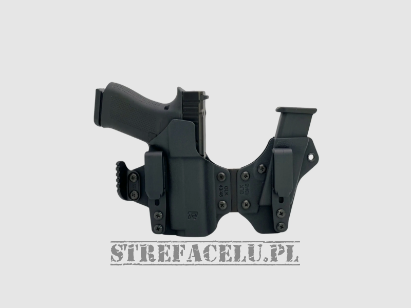 Right-side Sidecar IWB holster for Glock 43/43X, RH IWB Kydex, color: black