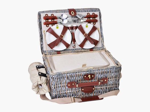 Lovergreen picnic motif picnic basket for four people Angers