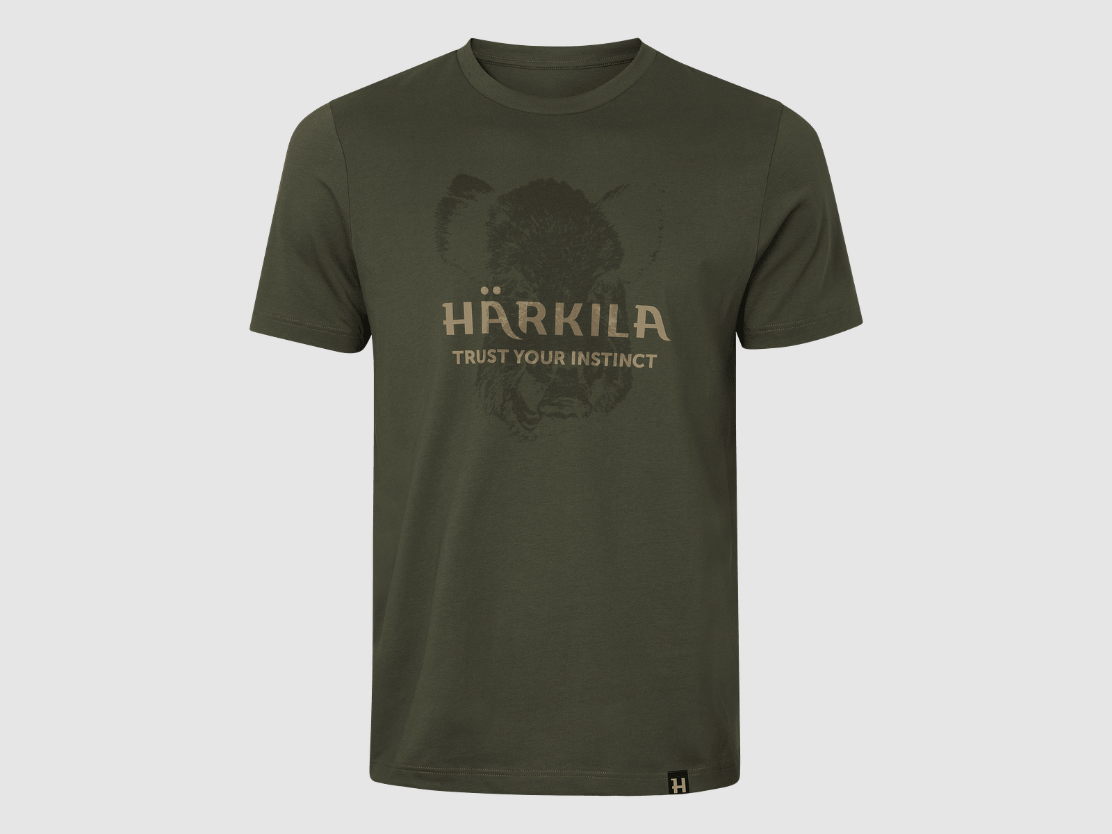 Härkila Wildboar S/S T-shirt with wild boar logo Men Forest Night 3XL